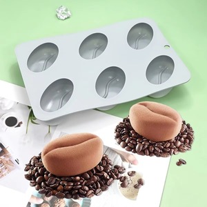 แม่พิมพ์ซิลิโคนเมล็ดกาแฟพรีเมี่ยม DIY สบู่เทียนงานฝีมือทำมือปลอดสารพิษเป็นมิตรกับสิ่งแวดล้อมเกรดอาหาร - Product Image 1