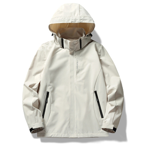 Veste d'extérieur pour homme avec logo personnalisé, imperméable, coupe-vent, respirante, à capuche, pour la randonnée, le camping, les voyages et les équipes - Product Image 3