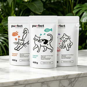Factory OEM Cat Litter Stand Up Zipper <b>Packaging</b> <b>Bags</b> Thick Aluminum Foil Nylon Composite Flat Bottom Pouch Custom Design - Product Image 1