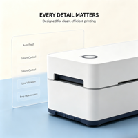 Printer Label Thermal USB & BT 110mm/s 203dpi Printer Barcode Thermal Langsung dengan Dukungan Kode QR untuk POS Retail Tersedia di Stok