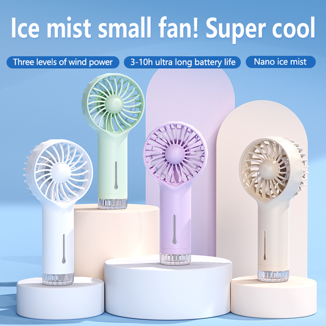USB Rechargeable Mini Handheld Misting Fan Personal Air Cooler with Nano Spray Water for Office Outdoor Factory Wholesale