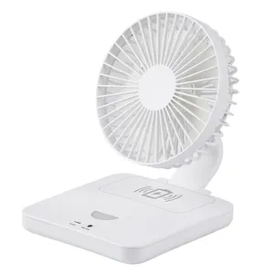 multifunctional table wireless charging fan lamp smart USB rechargeable desktop night light wireless charger folding cooler fan