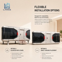 Capsule spatiale mobile de luxe, maison préfabriquée, maison modulaire en conteneur prête à l'emploi pour Airbnb Resort