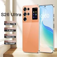 S26 Ultra Mobile Original 16 Go + 1 To Android 14.0 5G & GSM Téléphone intelligent de jeu très populaire