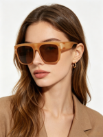 Lunettes de soleil polarisées YANA HM512, grandes, carrées, polyvalentes, avec protection UV400, monture intégrale, pour les voyages en plein air et la conduite, unisexe, logo personnalisé OEM/ODM