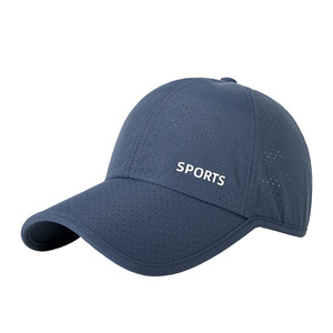 Casquette de baseball unisexe bleu foncé en maille respirante à séchage rapide, protection solaire, pour usage extérieur - Product Image 1