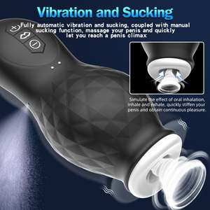 Onderwater speelgoed automatisch 7 frequenties roterende vibratie inhalatie orale seks mannelijke zuigende masturbatie speelgoed vliegtuig cup - Product Image 3