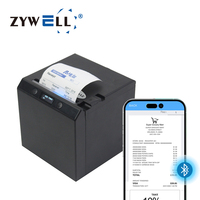 Impresora de Recibos Térmica Directa sin Tinta ZYWELL ZY-H862 de 2 Colores, 58mm 80mm, Impresora Térmica POS con Bluetooth