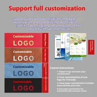 Carnet relié en cuir A3 à couverture rigide personnalisée avec boucle de logo 100 feuilles de reliure thermique pour enregistrement de réunions d'affaires de bureau
