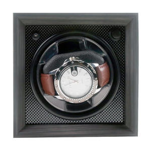 Remontoir de <span class=keywords><strong>montre</strong></span> simple de lumière LED bleue de grain de bois gris de luxe boîte de remontoir de <span class=keywords><strong>montre</strong></span> automatique muet intelligent - Product Image 4