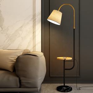 Nordique Décor <span class=keywords><strong>À</strong></span> La Maison Lamparas De Pie Chevet Moderne Hôtel De Luxe Salon Chambre Or Led Arche Lampadaire Avec Table - Product Image 3