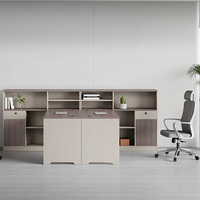 Poste de travail individuel avec armoire de rangement latérale et serrure à combinaison pour bureau moderne à plan ouvert