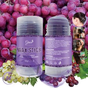 Etiqueta privada No graso Acabado del cabello Fruta pulida Uva perfumada Sin escamas Sin residuos Fijación fuerte Tamaño de viaje Barra de cera para el cabello - Product Image 1
