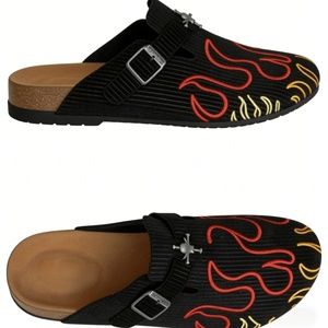 Mules en daim personnalisées pour hommes, confortables, en cuir souple avec soutien de la voûte plantaire, style Flame Mules - Product Image 2