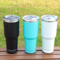 Gelas musik besi tahan karat populer Tumbler Bluetooth pintar cangkir tahan air botol air Speaker Logo disesuaikan