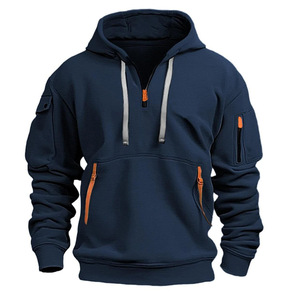<span class=keywords><strong>Felpa</strong></span> con cappuccio primavera autunno da <span class=keywords><strong>uomo</strong></span> con <span class=keywords><strong>cerniera</strong></span> e tasche Multiple-giacca sportiva Casual con cappuccio