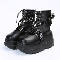 Sandales plates en faux cuir PU pour femmes, chaussures Vampire, bottes bateau, vente en gros dans l'usine, nouvelle collection, collection