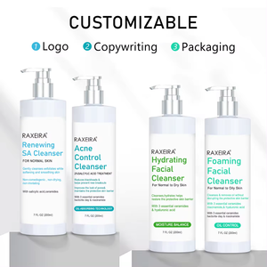 Logotipo personalizado Cuidado DE LA PIEL <span class=keywords><strong>Limpiador</strong></span> facial Hidratante Espuma Exfoliante Control del acné <span class=keywords><strong>Limpiador</strong></span> de poros faciales Precio barato - Product Image 2