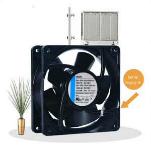 Quạt tủ điện dòng trụ<span class=keywords><strong>c</strong></span> hoàn toàn bằng kim loại 4650N hoàn toàn mới 19W AC 230V Vòng bi bằng nhôm OEM ODM - Product Image 2