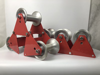 Meilleures ventes de guides de pose de câbles Heavy Duty Triple Wheels Straight Line Bridge Type Cable Roller
