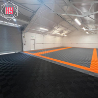 Dalles de sol emboîtables en PVC pour garage et entrepôt, dalles à nervures, tapis de sol en PVC