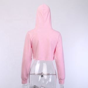 Wnab International เสื้อฮู้ดผู้หญิง,เสื้อเอวลอยลำลองทรงหลวมแขนสั้น - Product Image 3