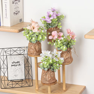 Vente en gros 2025 Nouveaux mini-plantes artificielles avec pots, fleurs artificielles d'extérieur, verdure, décoration intérieure, aménagement paysager, salon - Product Image 3