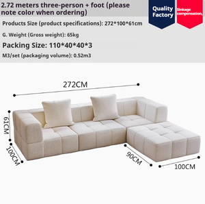 गर्म बिक्री सरल डिजाइन एल आकार वैक्यूम मॉडुलिकरण संपीड़न लिविंग रूम के लिए बॉक्स में अल्ट्रा-छोटे वॉल्यूम सोफे के साथ - Product Image 4