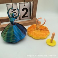 Figurine anti-stress rotative en plastique imprimée en 3D, ballerine de bureau, danseuse de doigt, best-seller des influenceurs