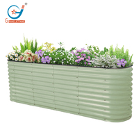 Kit de jardinière surélevée en métal pour l'extérieur, bac à plantes pour légumes, herbes et fleurs