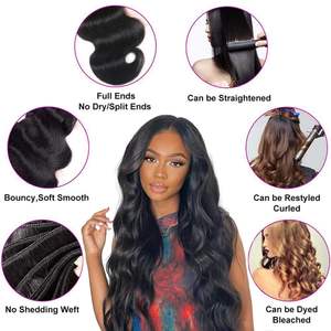 Extensions de Cheveux Humains Vierges Naturels Brésiliens Péruviens Double Trame Ondulée – Lots de Tissages de Qualité Boutique 100% Cheveux Naturels - Product Image 3
