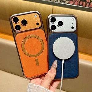 เคสโทรศัพท์มือถือหนัง PU คุณภาพสูง แม่เหล็กแรง สำหรับ iPhone 17 16 15 14 pro max ขอบเคลือบกันกระแทก - Product Image 2