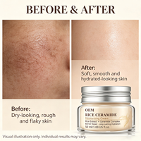 Crème Visage Quotidienne OEM au Céramide de Riz et Glycérine : Nourrit, Répare la Barrière Cutanée, Hydrate, Apaise les Peaux Sèches et Sensibles, Effet Peau Douce et Éclatante, Anti-Rides