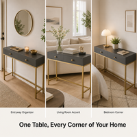 Meuble d'entrée mural avec rangement arrière, étagère longue et étroite en métal, mobilier de salon moderne au design simple, vente en gros