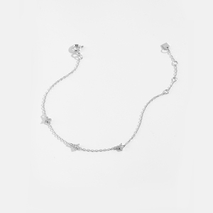 Bracelet en argent sterling 925 pour femmes FUAMAY, bijoux fins classiques minimalistes, mini bracelets trio mixtes avec zircon - Product Image 4