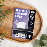 Feuille de stabilisation de broderie hydrosoluble imprimable à jet d'encre pour le bricolage et l'utilisation en machine à coudre