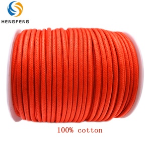 <span class=keywords><strong>Cord</strong></span>ón de cera plano redondo de 1mm-20mm de algodón y poliéster puro personalizado al por mayor - Product Image 5