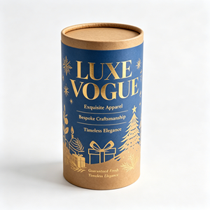 Luxury Christmas Rigid Round Tube Box for Gourmet Potato Chips Snack Food <b>Packaging</b> Custom <b>Printed</b> Manufacturer - Product Image 5