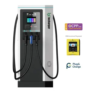 Iocharger EVSE 3 ports DC 120 kW 22kW type 2 CCS electric vehicle fast car charging pile EV charger station