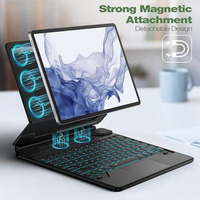 Casing Keyboard Tablet USB Type-C Nirkabel Magnetik Mekanik RGB Backlit yang Dapat Diprogram untuk Tab S10 Floating