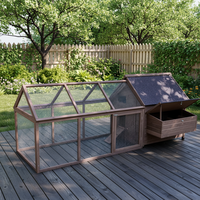 Gallinero y Jaula para Conejos de Madera, Grande, Moderno, Ecológico, Resistente a la Lluvia, para Exteriores, Casa para Mascotas con Nido para Poner Huevos, Muebles para Exportación