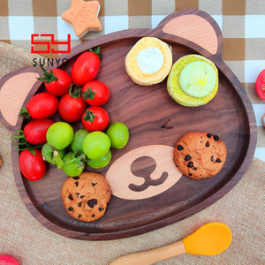 SUNYO Decoración para el Hogar, Bandejas Rectangulares de Madera para Servir Frutas y Verduras, Bandeja de Bambú, <span class=keywords><strong>Platos</strong></span> de Madera - Product Image 4