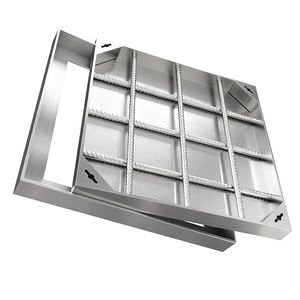 맞춤형 현대식 스테인리스 사각 배수판 숨김형 맨홀 커버 야외 하수구 장식 커버 - Product Image 6
