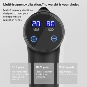 Pistola de Masaje de Percusión de Alta Intensidad, Masajeador Muscular Eléctrico de Tejido Profundo, Dispositivo Manual de ABS para Alivio del Dolor Corporal, 6 Cabezales de Masaje - Product Image 6