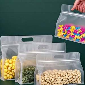 Sac transparent à fermeture éclair personnalisé pour emballage de noix pochette en plastique imprimée avec zip-lock pour le stockage des aliments - Product Image 1