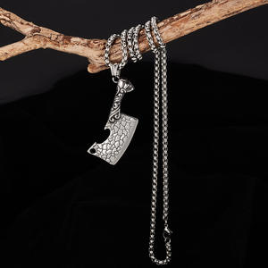 Opk Unique Hip-hop Trendy Versatile Bijoux Vente à Chaud Couteau de Cuisine Pendentif Collier Accessoires pour Hommes Anniversaire - Product Image 4