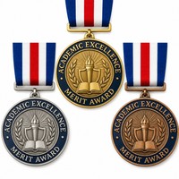Médailles de sport personnalisées en métal haut de gamme avec logo pour événements, prix direct usine OEM, design électroplaqué