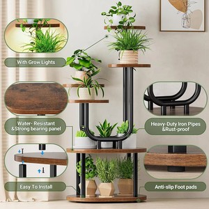 Étagère à <span class=keywords><strong>plantes</strong></span> à 6 niveaux <span class=keywords><strong>pour</strong></span> l'intérieur et la lumière élèvent la lumière en pot support de <span class=keywords><strong>plantes</strong></span> en métal étagère de support de pot de fleur <span class=keywords><strong>pour</strong></span> la maison jardin extérieur intérieur - Product Image 6