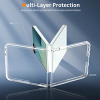 Casing Ponsel Akrilik Transparan untuk Samsung Galaxy Z Flip 8 Anti Kuning Anti Gores Pelindung Ponsel untuk Galaxy Z Flip 7 SM007