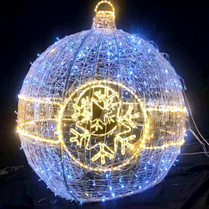 Outdoor Waterproof Large 3D LED Christmas Ball Motif Light for Mall, Plaza, <b>Garden</b> and Park Displays - Product Image 1
